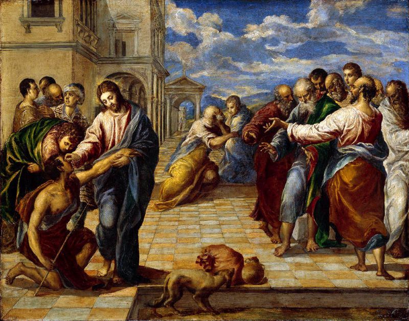 Jesus healing the man born blind