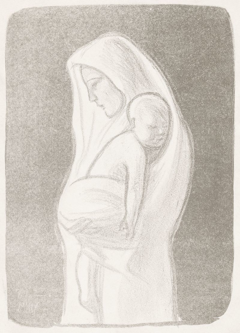 drawing of mother and child