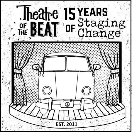 drawing of a stage with curtains