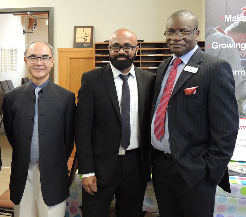 three pastors at Hagerman campus