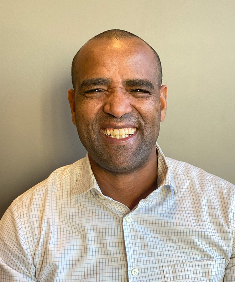 smiling black man